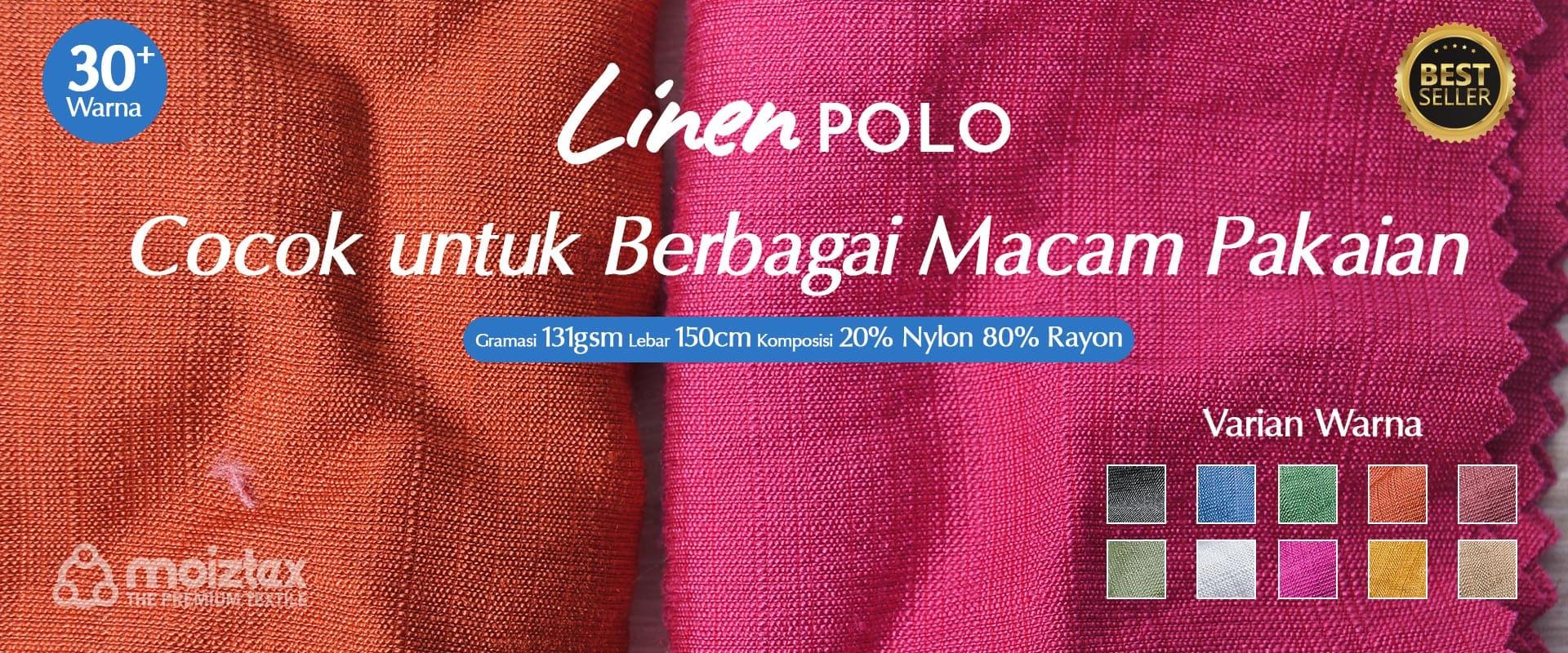 linen polo moiztex