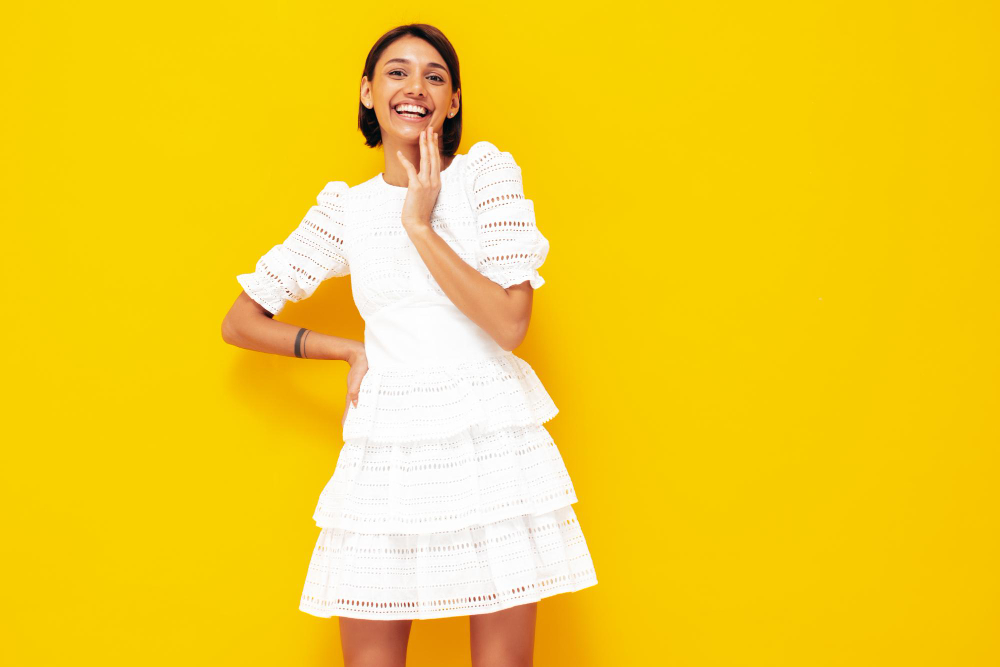 baju warna putih yang mencerahkan